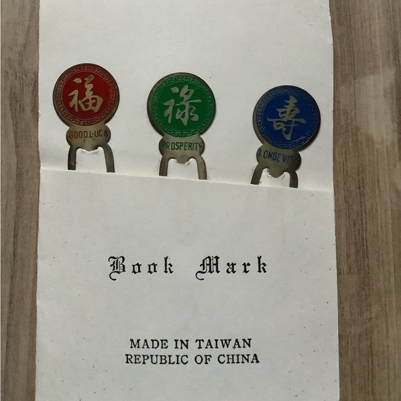 bookmark New vintage Metal (set of 3) prosperity longevity good luck - Picture 2 of 5